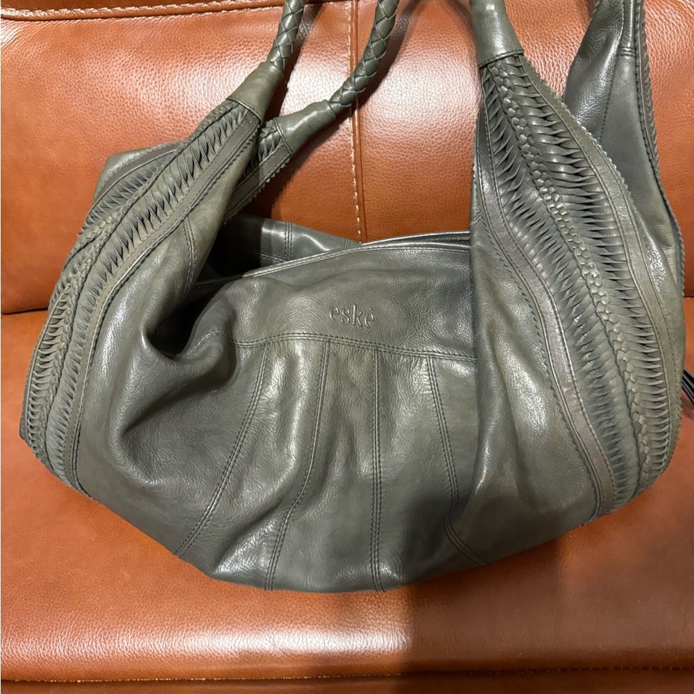 Eske Green Leather Women's Bag